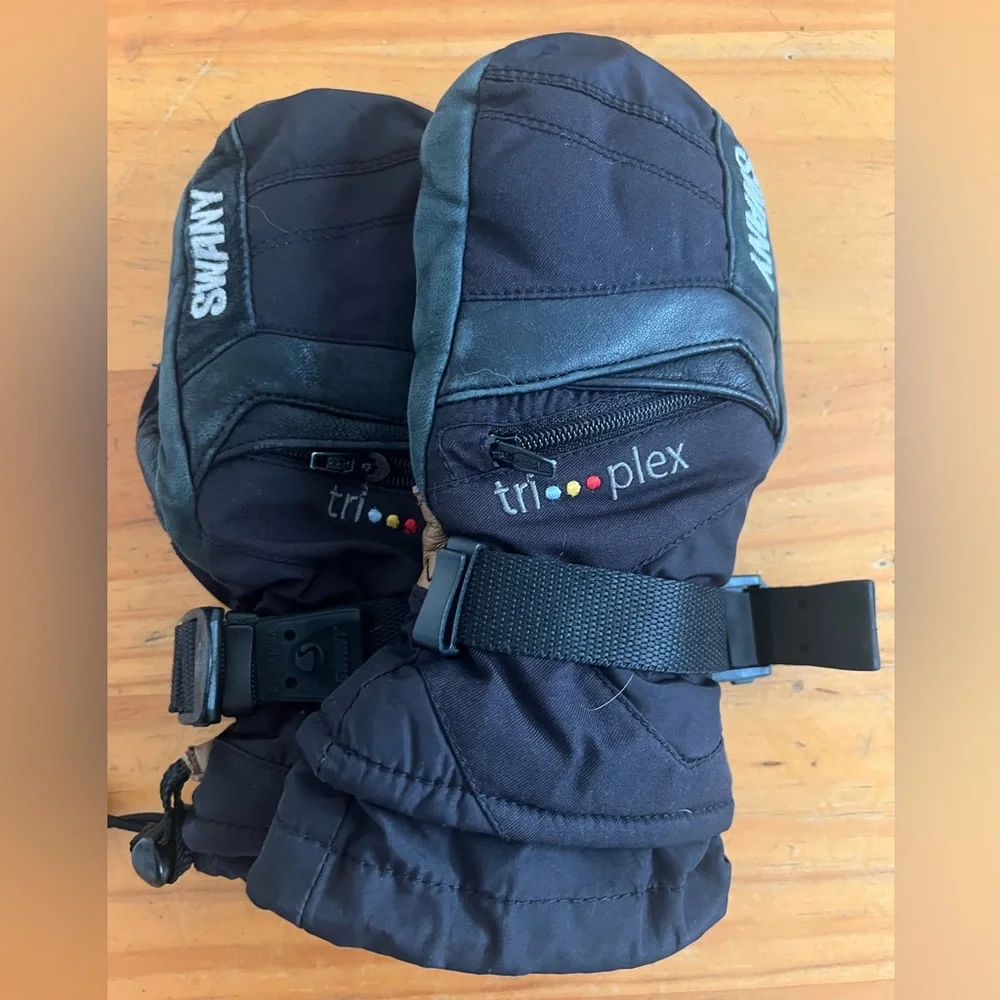 Swany Tri-Plex Kids Black Mittens